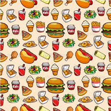 Conversational Food Collage Food Patterns Food Wallpaper