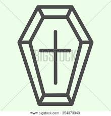 But don't make it too small, you should be able to see it on the grave later. Coffin Line Icon Vector Photo Free Trial Bigstock
