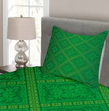 Quilt patterns queen, quilt patterns queen suppliers and. Bedding Green Flower Pattern Print Details About Floral Quilted Bedspread Pillow Shams Set Home Garden