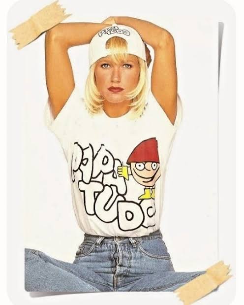 DIGA X: Xuxa como garota propaganda do título de capitalização do Papa Tudo.  @xuxameneghel 1994 #xuxa #fcilhax #papatudo #xuxameneghel