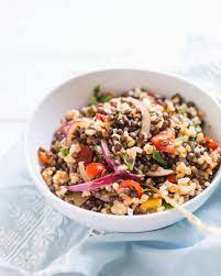 Rice Lentil Salad A Couple Cooks Recipe Lentil Recipes Lentil Salad Lentils And Rice