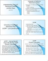 Ucrp Defined Benefit Formula Age Factor X Ucrp Service