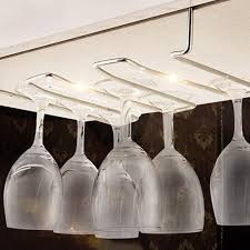 No longer will you spend time and energy digging for items buried in your cabinets. Under Cabinet Wine Glass Stemware Rack Holder Hanger For Kitchen Home Bar Wine Glass Holders Bar Tools Accessories
