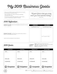 2019 Business Goal Setting Worksheet Printable Business Goals Business Goal Setting Worksheet Business Goal Setting