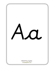 They come in complete pdf. Alphabet A4 Posters Upper And Lower Case Cursive Font Printable Teaching Resources Print Play Learn