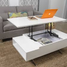 Multifunktionaler Wohnzimmertisch In Weiss Wohnzimmertisch Wohnzimmer Tisch Weiss Couchtisch Hohenverstellbar Weiss