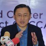 GM Ken Kapulong, Jamie Concepcion of Malagos Chocolates and Cheeses, and  Andi Baldonado of Philippine Eagle Foundation toasts to another year of  partnership for Kadayawan (1)