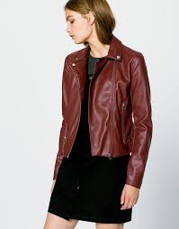 Kurtka Biker Ze Sztucznej Skory Kurtki Basics Odziez Dla Niej Pull Bear Polska Leather Jacket Jackets Clothes