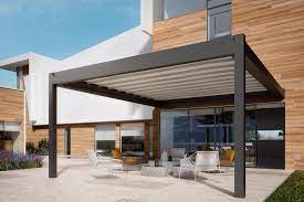 Stylish & retractable cable shades for your deck. Campagnia Model Straight Line Elegant Attached Retractable Waterproof Patio And Deck Cover System Aluminum Pergola Wall Mounted Pergola Pergola