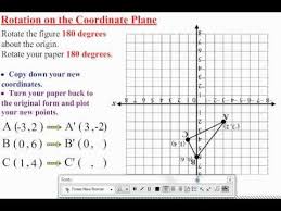Pract Rotation Of 180 Degrees Geometry High School Coordinate Plane Rotating