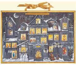 A Traditional Large German Advent Calendar With Beautiful Christmas Scene Christmas Advent Calendar Traditional Advent Calendar Wooden Advent Calendar
