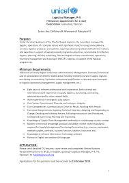 This is the perfect way to express how your specific skills are relevant to the open position. Logistics Manager P 4