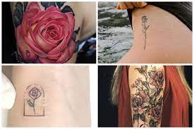 This is a trendy example of how flashes of color make a tattoo design look unique. 45 Inspiring Rose Tattoo Ideas You Can Almost Smell Inspirationfeed