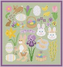 I've tried to organise them into different areas such as samplers, holidays, weddings, children's and alphabet. Spring Easter Images Cross Stitch Pattern By Susan Saltzgiver Crosstitch Com