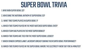 Nfl by season this category is for trivia questions and answers related to nfl 2010s, as asked by users of funtrivia.com. Printable Super Bowl Trivia For 49ers Vs Chiefs Super Bowl 54