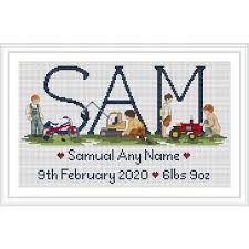 Check spelling or type a new query. Baby Boy Cross Stitch Patterns Dmc Key Or Cross Stitch Kit Any Name