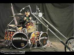 Drummer Mike Mesey Builds Chopper Drum Set Motorcycle Usa Drums Drum Kits Drummer