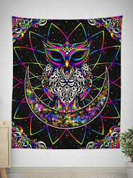 2 pcs owl macrame wall hanging, handmade owl cotton dreamcatcher, tapestry art decor living room nursery. Electro Owl Tapestry Electro Threads