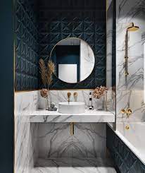Give the bathroom modern sophisticated look via horizontally veined marble. Creative Tile Ideas To Enhance The Bathroom Bathroom Interior Bathroom Design Bathroom Interior Design