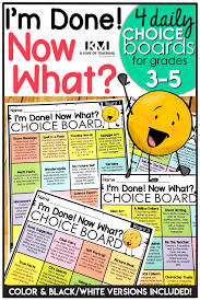 Free Choice Boards For Early Finishers A Love Of Teaching Choice Boards Teaching 4th Grade Reading