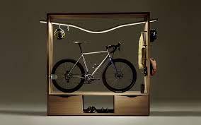 ledライトバー搭載自転車ディスプレイシェルフ 自転車ラック 自転車 インテリア 自転車