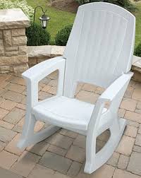 Giantex 3 pcs folding bistro set outdoor patio rocking chairs round table set 2 rocking chairs w/glass coffee table for yard, patio, deck, backyard padded seat (blue & gray) 4.7 out of 5 stars 243 $169.99 $ 169. Amazon Com Semco Plastics Semw Extra Large Recycled Plastic Resin Durable Outdoor Patio Rocking Chair White Patio Rocking Chairs Garden Outdoor