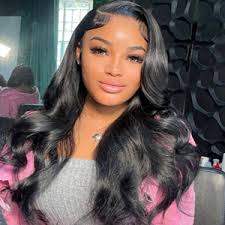 Amazon.com : LARVOB Lace Front Wigs Human Hair Pre Plucked 13x6 HD  Transparent Straight Lace Front Wig Human Hair Wigs with Baby Hair Bleached  Knots 34Inch 180% Density Frontal Wigs for Black