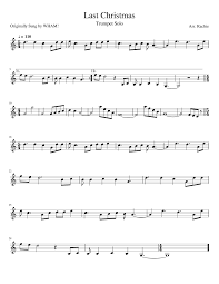 Last Christmas Sheet Music For Trumpet In B Flat Solo Musescore Com last christmas sheet music for trumpet