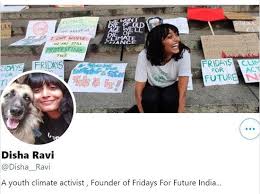 # climate activist disha ravi. We6sd8q 12pw5m