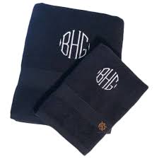 Wrap up a gift of monogrammed bath. Monogrammed Towels For College The Monogram Studio