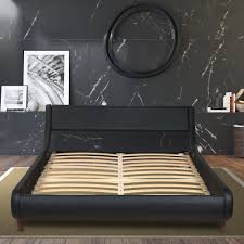 Seeing that this is a platform bed and wooden slats are included with purchase. Jaxpety Modern Upholstered Bed Frame With Adjustable Headboard Unique Faux Leather Platform Bed With Wood Slat Support