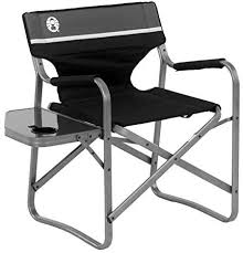 Coleman Camping Chair With Side Table Aluminum Outdoor Chair With Flip Up Table In 2020 Coleman Camping Chairs Portable Camping Chair Camping Chairs
