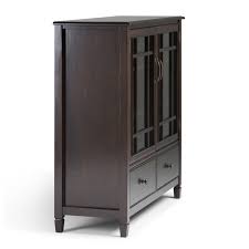 Elegant home fashions glancy corner freestanding wooden floor cabinet bathroom kitchen living room storage with 1 shutter door 1 adjustable inner shelf, dark brown 4.2 out of 5 stars 475 $98.84 $ 98. Wyndenhall Hampshire Solid Wood Chestnut Brown Traditional Tall Storage Cabinet 46 W X 17 D X 46 H On Sale Overstock 10467051