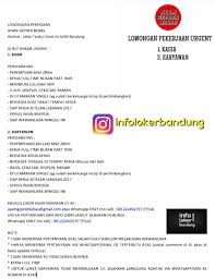 Siapkan cv / lamaran terbaikmu. Lowongan Kerja Bebek Geprek Bebas Bandung Juni 2017 Info Loker Bandung 2021