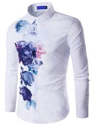 Choisissez parmi 700 modèles classiques pièce essentielle du dressing masculin, la chemise homme incarne l'élégance et le statut de l'homme. Chemise Homme Imprime Fleur Manches Longues Slim Code Article 12835946 Prix Tidebuy Eur 1 Slim Fit Casual Shirts Shirt Casual Style Flower Print Dress Shirt