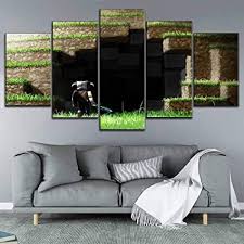 Il est possible avec minecraft de faire de très belle maison moderne. Yyjyxd Impression Peinture Peinture Sur Toile Affiche 5 Pcs Jeu Minecraft Paysage Modulaire Image Moderne Pour Le Salon Decoration De La Maison 8 X 14 18 22inch Without Frame Amazon Fr Cuisine Et Maison
