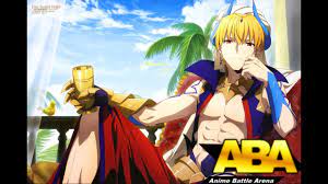 A statue made out of gold and lapis lazuli. Gilgamesh Has The Best Gold Skin In Aba Youtube