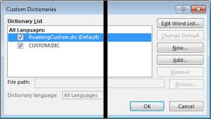 Microsoft Office Tutorials Add Or Edit Words In A Spell Check Dictionary