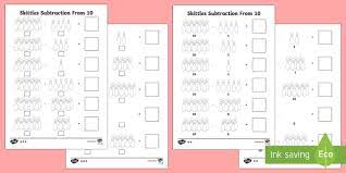 Terms in this set (16). Skittles Subtraction From 10 Worksheet Worksheet
