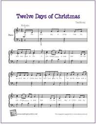 Twelve Days Of Christmas Free Easy Piano Sheet Music Christmas Piano Sheet Music Christmas Sheet Music Christmas Piano Music