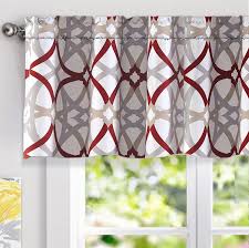 29, 2019just one of my creations! Amazon Com Driftaway Alexander Spiral Geo Trellis Pattern Window Curtain Valance Rod Pocket 52 Inch By 18 Inch Plus 2 Inch Header Red And Gray 1 Pack Kitchen Dining