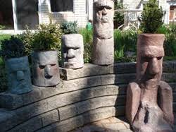 Get daily travel tips & deals! Easter Island Moai Head Garden Statues