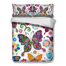 Purple, pink and white glitter butterfly temporary tattoo. Butterfly White Duvet Cover Set Twin Full Queen King Size Bedding Set Pillowcase Duvet Covers Bedding Sets Bedding