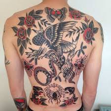 Red And Black American Traditional Tattoo Traditional Tattoos Google Search Traditional Tattoo Traditional Back Tattoo Tattoos