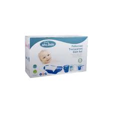 Baby bath towels, toys and bathroom accessories. Transparent Patterned Baby Bath Set 5 Pieces Healthy Trustworthy