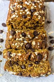 In a large bowl, whisk together pumpkin, eggs, oil, water, and vanilla. Pumpkin Chocolate Chip Bread Healthy And Easy Wellplated Com