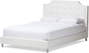 Flash furniture woodstock decorative white metal queen size headboard. Amazon Com Baxton Studio Bbt6376 White Queen Bed With Upholstered Headboard Queen White Furniture Decor