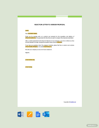 Free Rejection Letter To Vendor Proposal Template Word Google Docs Apple Pages L Outlook In 2020 Letter Template Word Proposal Letter Lettering