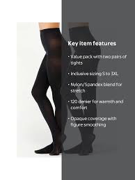Joyspun Blackout Women's Tights 2-Pack, 120 Denier Control Top, Sizes S to  3XL - Walmart.com