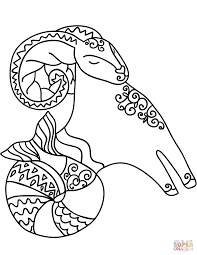 coloriage signe du capricorne coloriages a imprimer gratuits parabole semeur